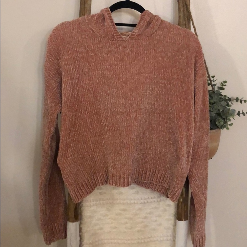 Ruby and Jenna Chenille sweater with hoodie